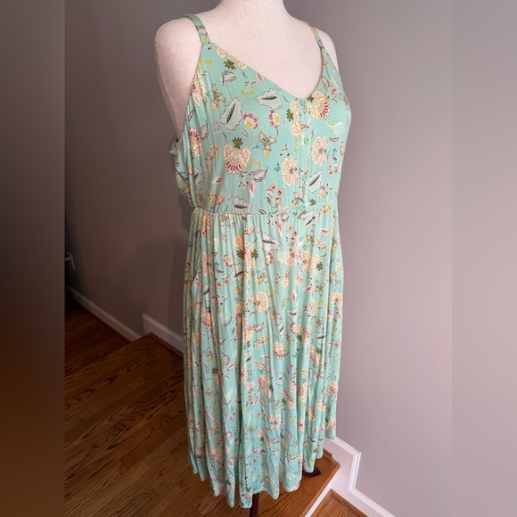NWT Torrid Mint Floral Supersoft Button-Front Dress - Torrid Size 3 (22-24, 3X) - Picture 7 of 16